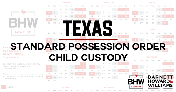 Texas Child Custody: Standard Possession and Visitation in Texas