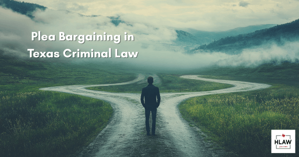 Man standing at a crossroads symbolizing decision-making in Texas criminal plea bargaining process.