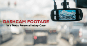 Dashcam recording Texas car accident evidence for personal injury case