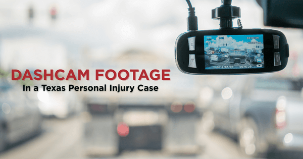 Dashcam recording Texas car accident evidence for personal injury case