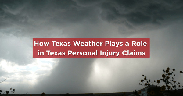 Dark storm clouds over a Texas landscape highlighting how severe weather impacts Texas personal injury claims.