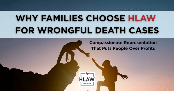 Silhouette of one person helping another climb a cliff at sunrise, symbolizing HLAW’s compassionate support for families in wrongful death cases.