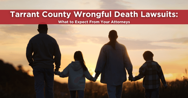 Silhouette of a family holding hands at sunset, representing families seeking legal guidance after a wrongful death in Tarrant County, Texas.