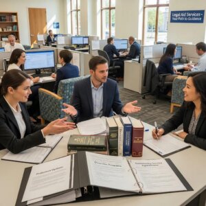 Legal aid office providing support and resources for individuals navigating probation and diversion options