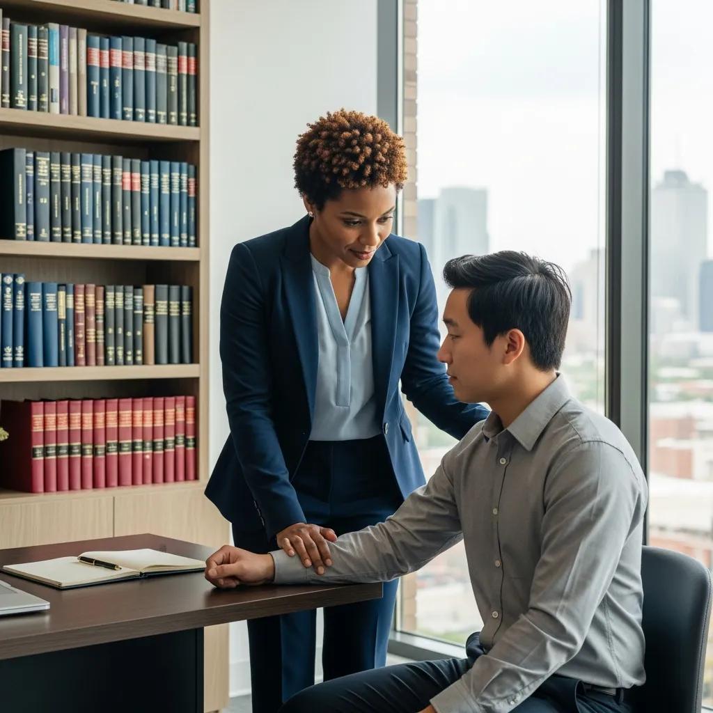 Fort Worth attorney providing emotional support to a client facing sex crime allegations